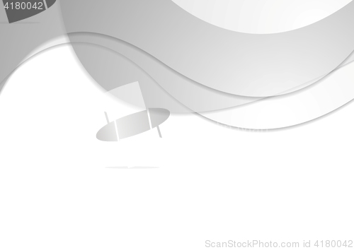 Image of Grey corporate wavy abstract background