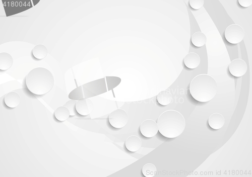 Image of Geometric grey wavy tech abstract background