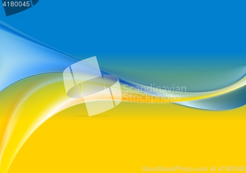 Image of Wavy background Ukrainian flag colors