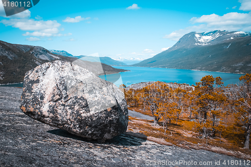 Image of Large stone on rock