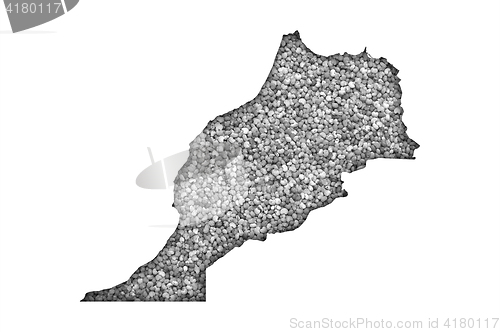 Image of Map of Morocco on poppy seeds