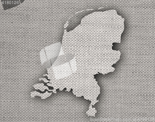 Image of Textured map of the Netherlands,