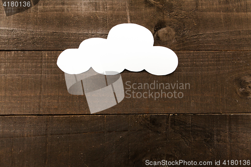 Image of White cloud over a dark background