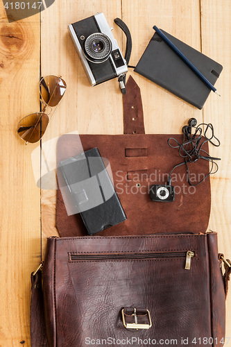 Image of Hipster retro stuff bag