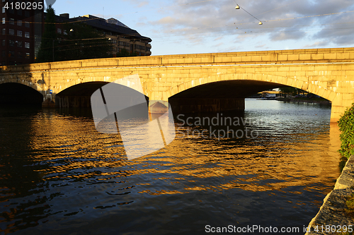 Image of The Long Bridge in Helsinki at sunset