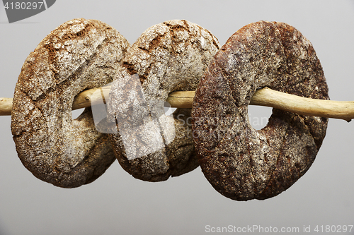 Image of three finnish round rye bread