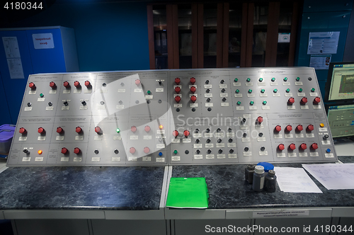 Image of Control panel on petrochemical plant