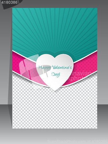 Image of Valentine day greeting with photo container