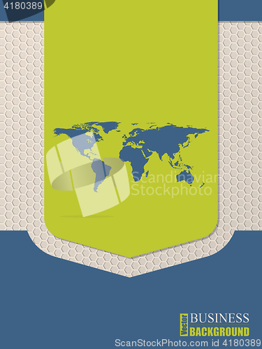 Image of Flat style world map brochure design