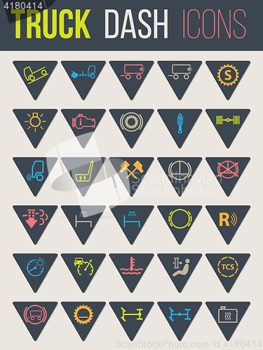 Image of Colorful icons for truck dashboards 6