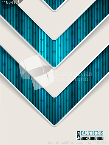 Image of Abstract turquoise brochure with arrow shape