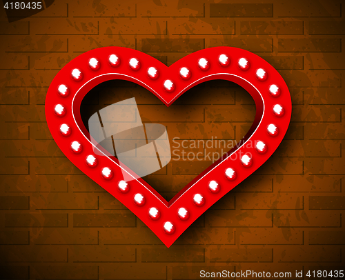 Image of Vector marquee heart symbol