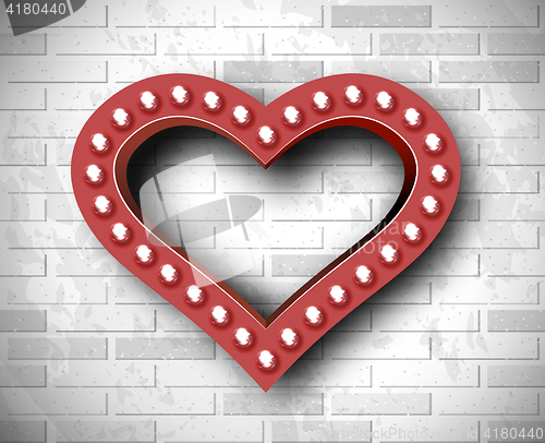 Image of Vector marquee heart symbol