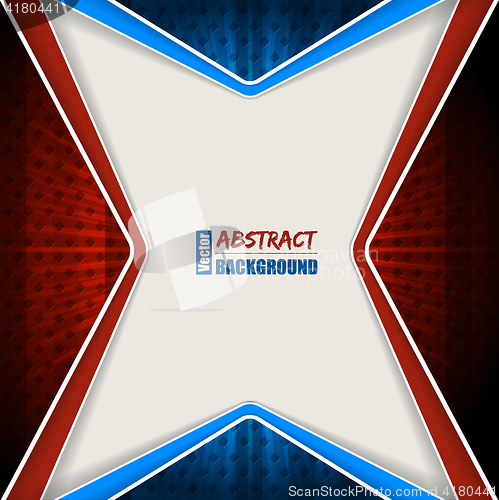 Image of Abstract red blue brochure with stripes and stars