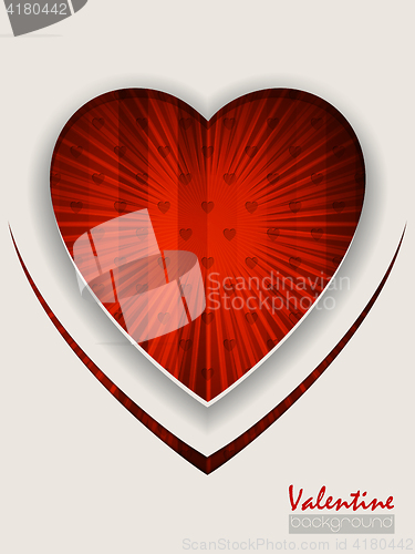 Image of Valentine day greeting with bursting red background