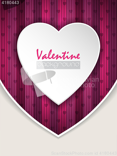 Image of Valentine day greeting with pink background