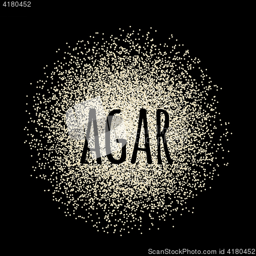 Image of Agar powder vector illustration