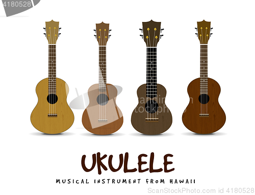 Image of Ukulele vector illustration on white backgroiund