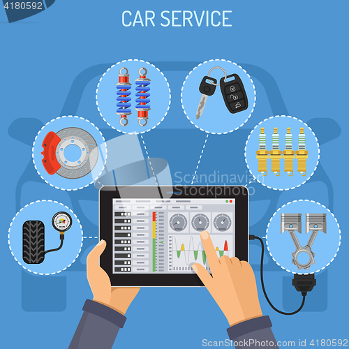 Image of Car Service and Maintenance Concept