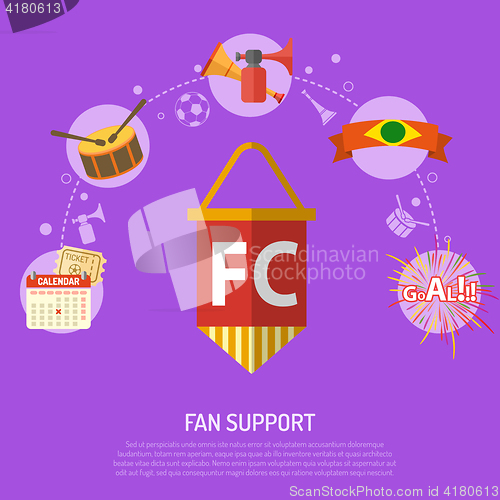 Image of Soccer fan support Concept