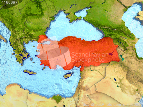 Image of Turkey in red