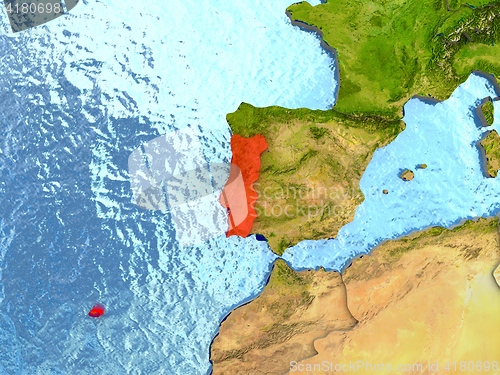 Image of Portugal in red