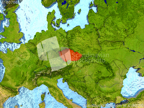 Image of Czech republic in red