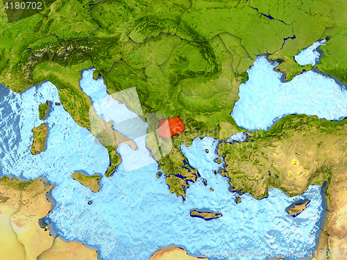 Image of Macedonia in red