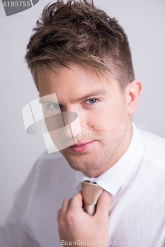 Image of Portrait of a young handsome man