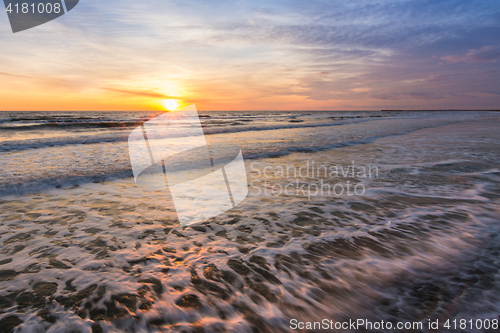 Image of Landscape - sunset on the sea shore, Black sea, Anapa, Russia