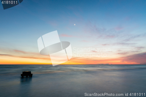 Image of Seascape after sunset, the Black Sea, Anapa, Russia