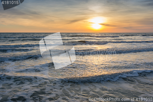 Image of sunset Sea View, Black Sea, Anapa, Russia