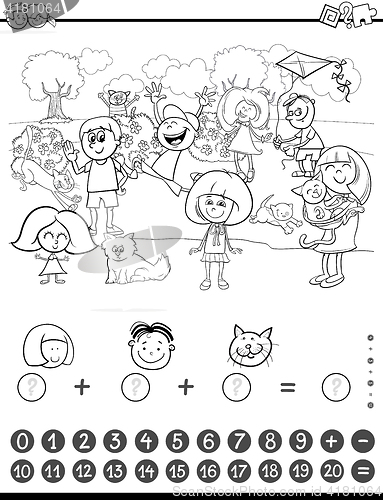 Image of maths activity coloring book