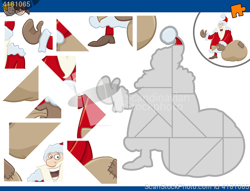Image of jigsaw puzzle with santa