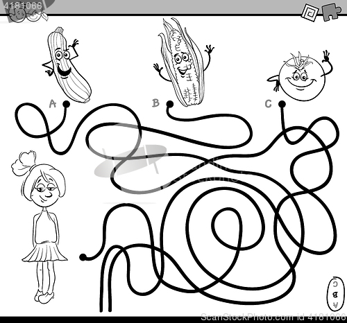 Image of path maze task coloring book