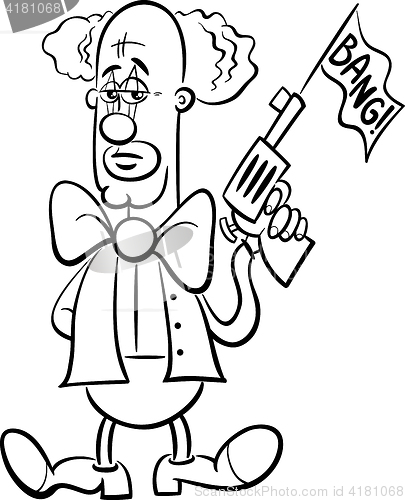 Image of clown coloring page