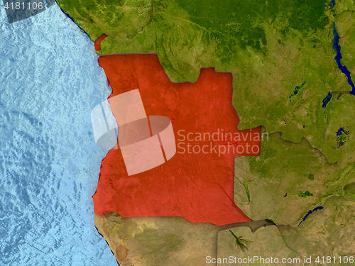 Image of Angola in red