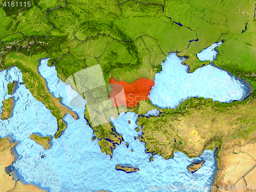Image of Bulgaria in red