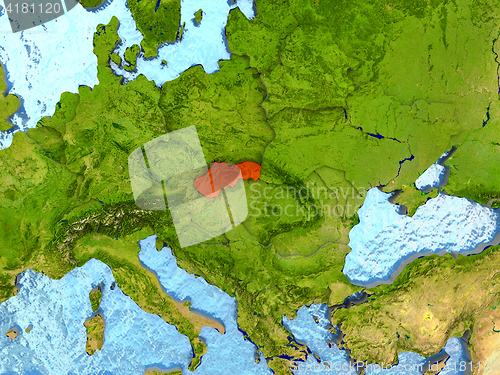 Image of Slovakia in red