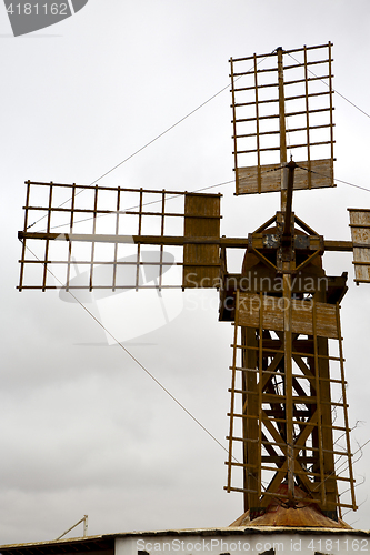 Image of hole windmills in  isle of lanzarote  