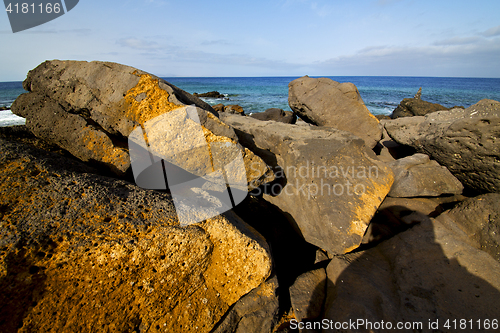 Image of in sp   lanzarote  rock  and summer 