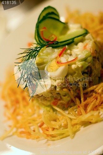 Image of salad in restaurant