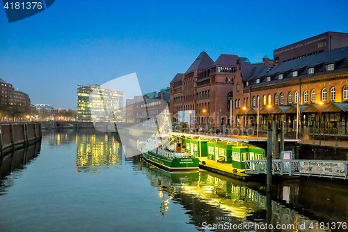 Image of view of Hamburg city at night