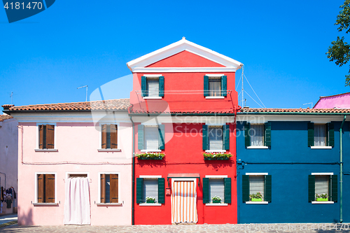 Image of Colored houses in Venice - Italy