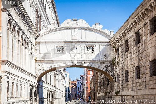 Image of VENICE, ITALY - June 27, 2016: Bridge of Sighs