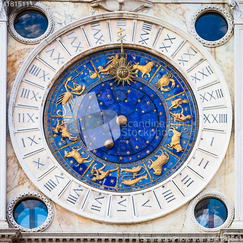 Image of Venice, Italy - St Mark\'s Clocktower detail