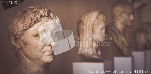 Image of VENICE, ITALY - JUNE 27, 2016: Statues detail in Palazzo Ducale 