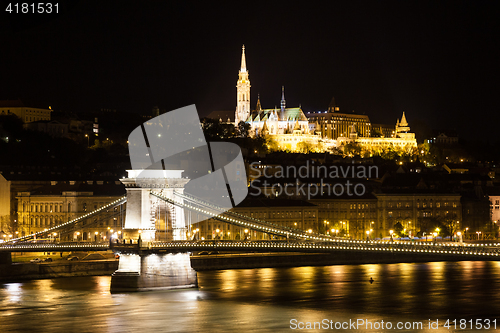 Image of Budapest, cityscape by night