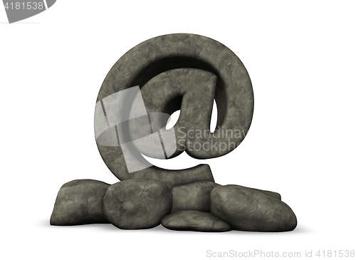 Image of stone email symbol