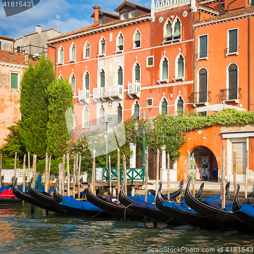 Image of 300 years old venetian palace facade from Canal Grande